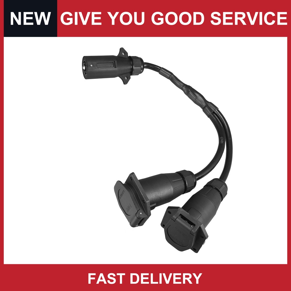 Universal 7 Way Y Splitter Trailer Adapter Harness for Pulling Slide Pack of 1