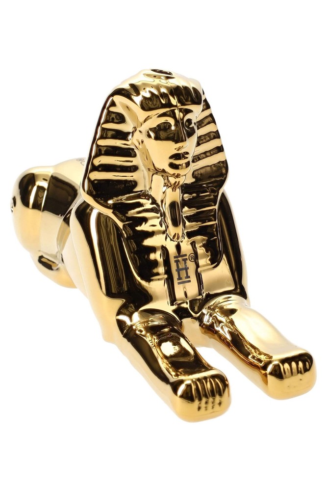 Hemper Ancient Egypt Sphinx Gold Glass Hand Pipe – 5″