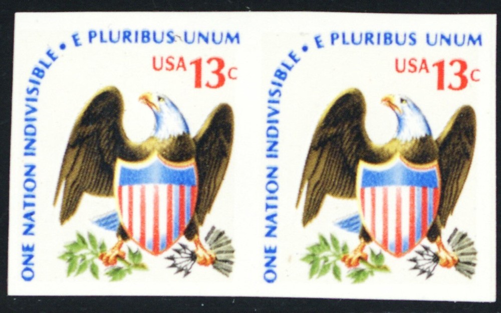 1596a, Mint VF NH 13¢ - Horizontal Imperforate Pair Error * Stuart Katz