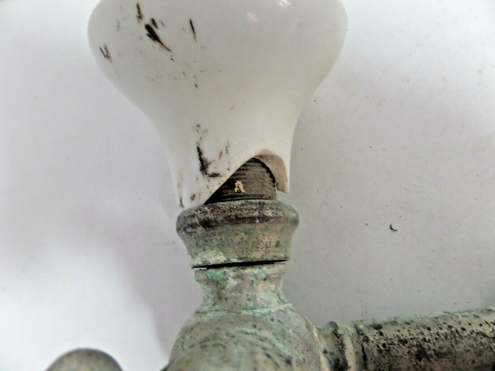vintage brass ceramic faucets hot cold