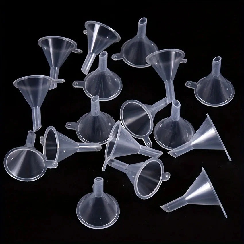 10pcs Small Plastic For Perfume Diffuser Bottle Mini Liquid Oil Funnels Lab US