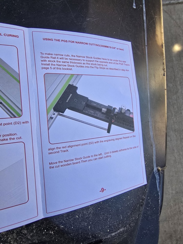 GOINGMAKE Parallel Guide System Metal Complete Kit for Guide Rail Black