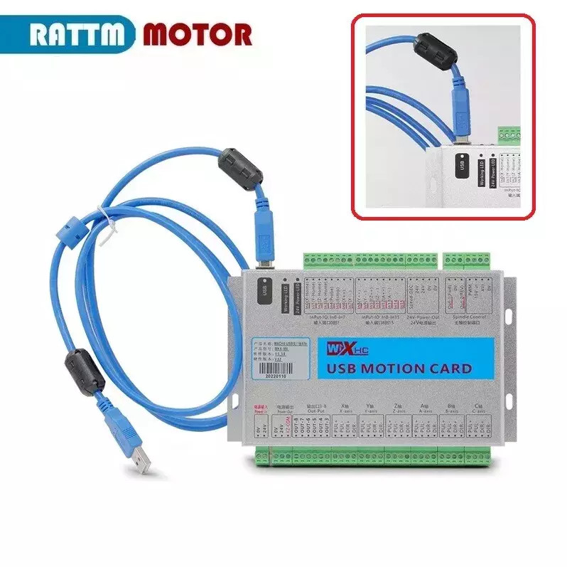 3 /4 /6 Axis USB Mach4 CNC Motion Controller Card Milling Machine Breakout Board