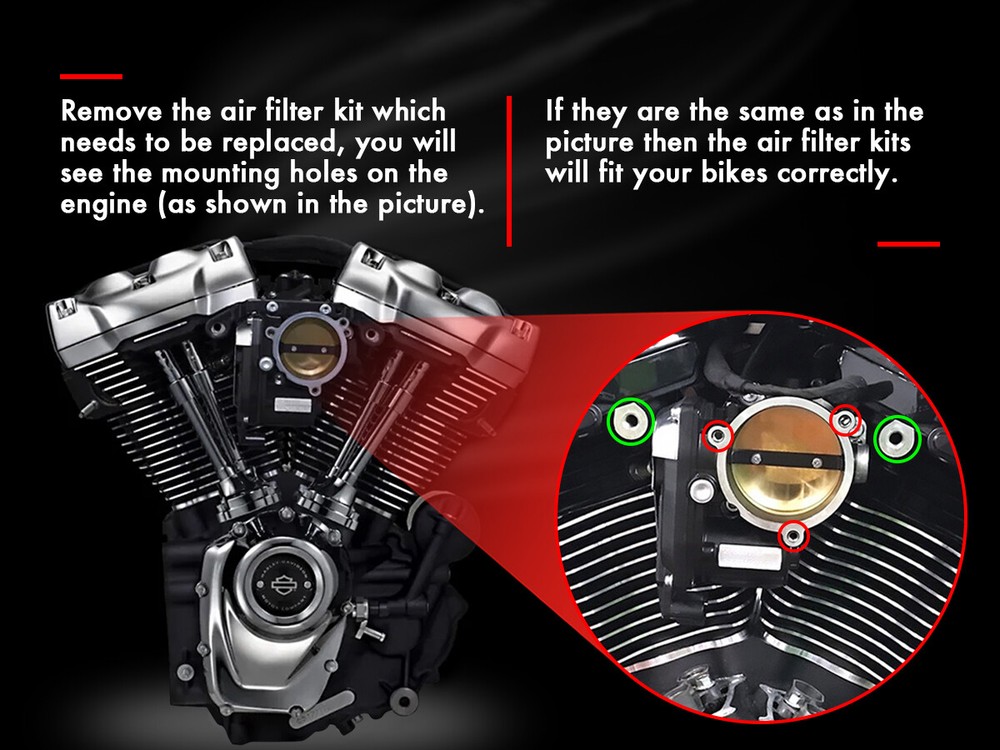 See-Through Air Cleaner Filter for Harley M8 Touring Bagger (2017+) & Softail