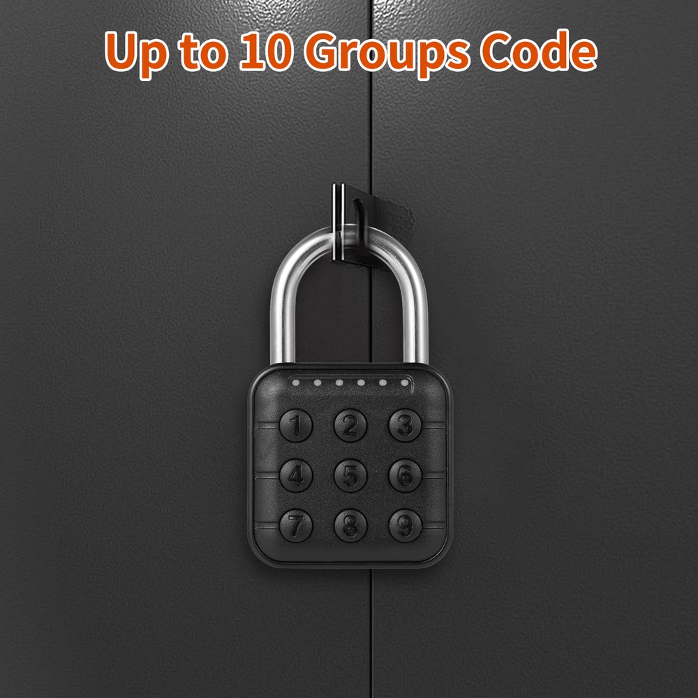 Combination Lock for Locker 6 Digit Waterproof Code Padlock for A4V3