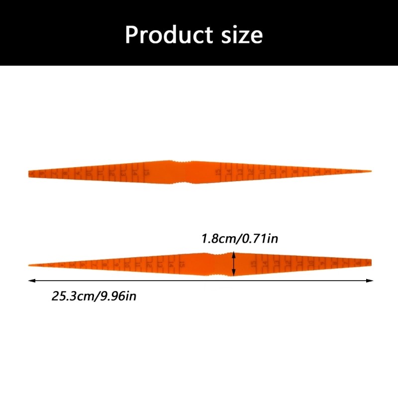 Car Panel Gaps Alignment Tool Plastic Measuring Ruler Feeler Gauge Plastic Ruler