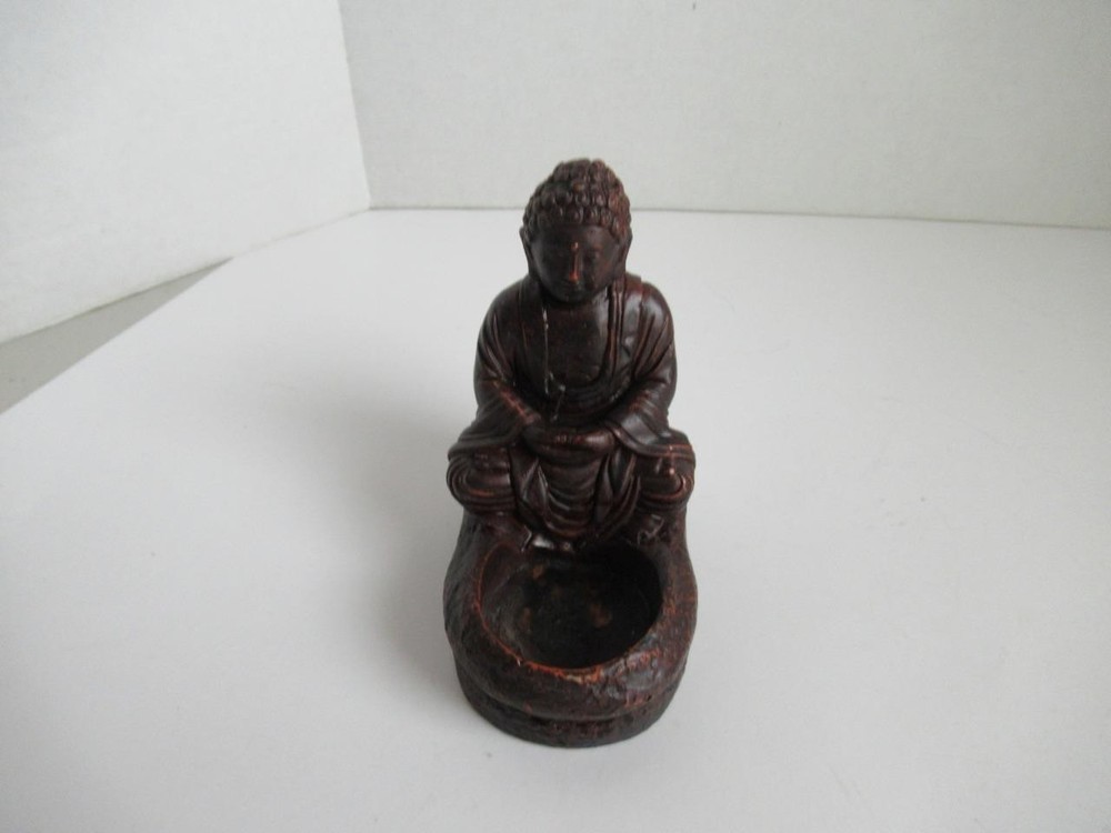 Stone Buddha Incense Burner Figure