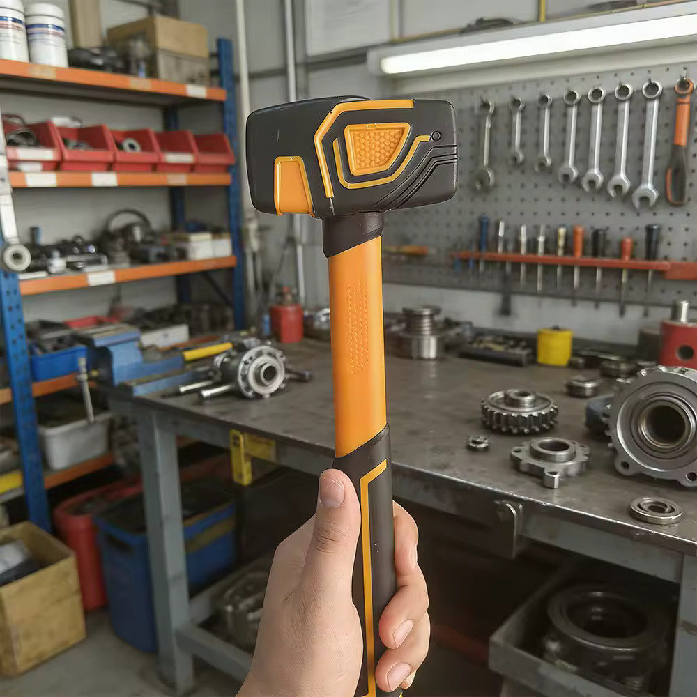 Multifunctional rubber hammer tile soft rubber percussion hammer square hammer