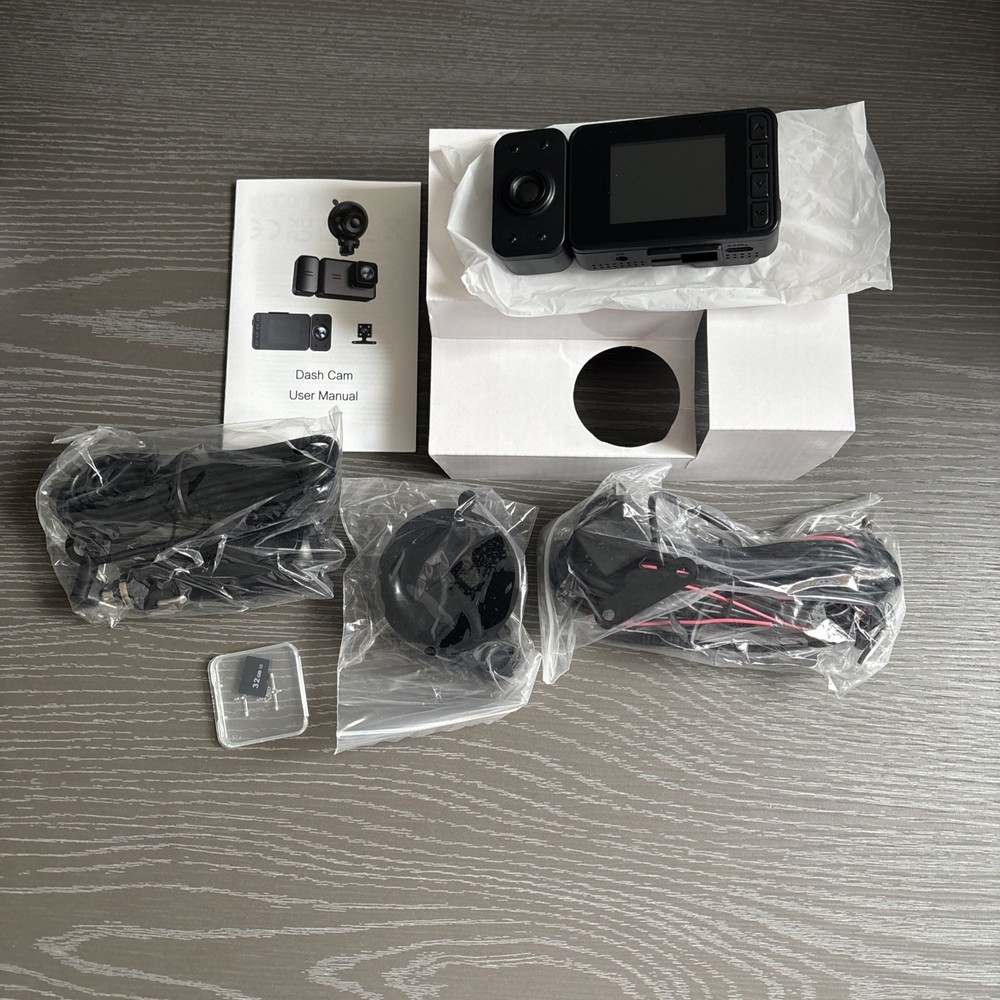 3 Camera Dash Cam Front & Rear + Inside WiFi Wide Angle Parking Mode