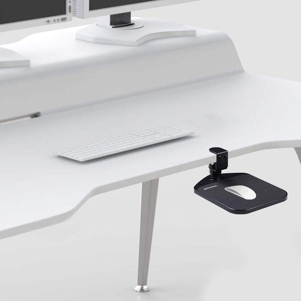 Ergonomic Mouse Platform Under Desk Ergonomic Wrister Mouse Pad (Black)