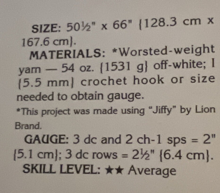 CROCHET Afghan Collector’s Series ~ “Raspberry Reflections Afghan” ~ PATTERN ~