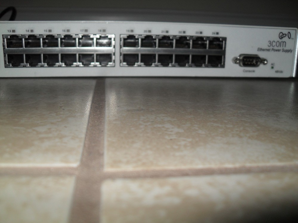 3Com 3CNJPSE24 Ethernet Power Supply Network Switch 24Port powers up great!