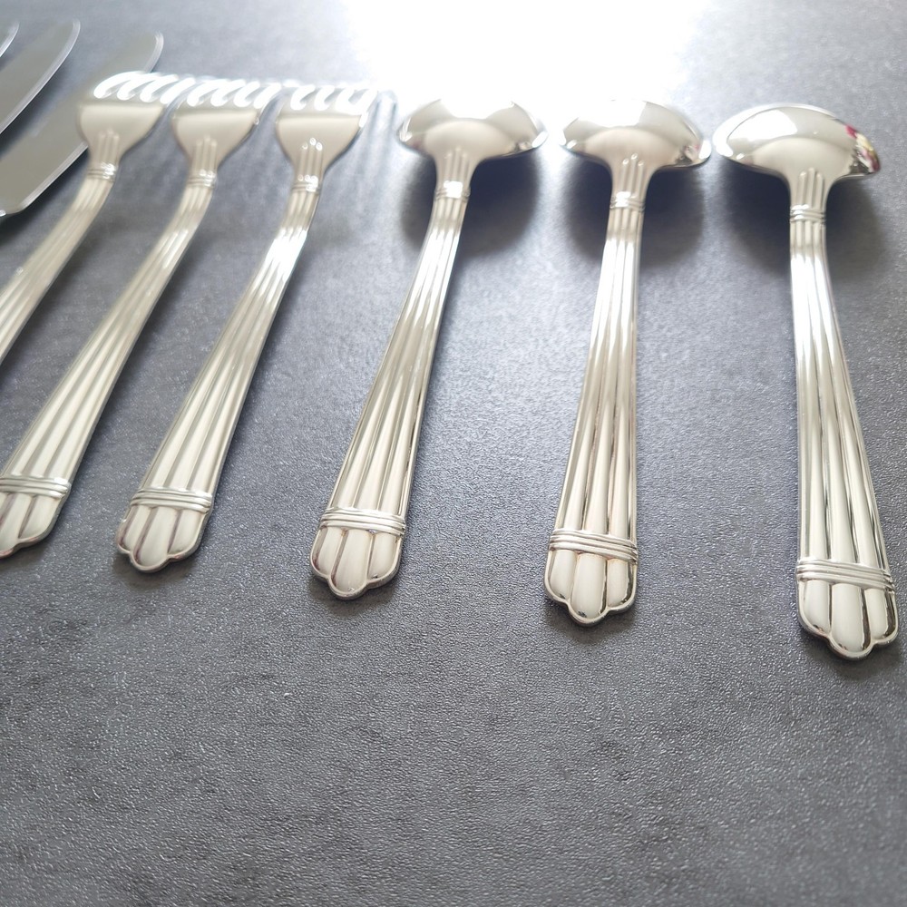 Christofle Aria 9pcs Silverplate Flatware Table Knife Fork Spoon Excellent