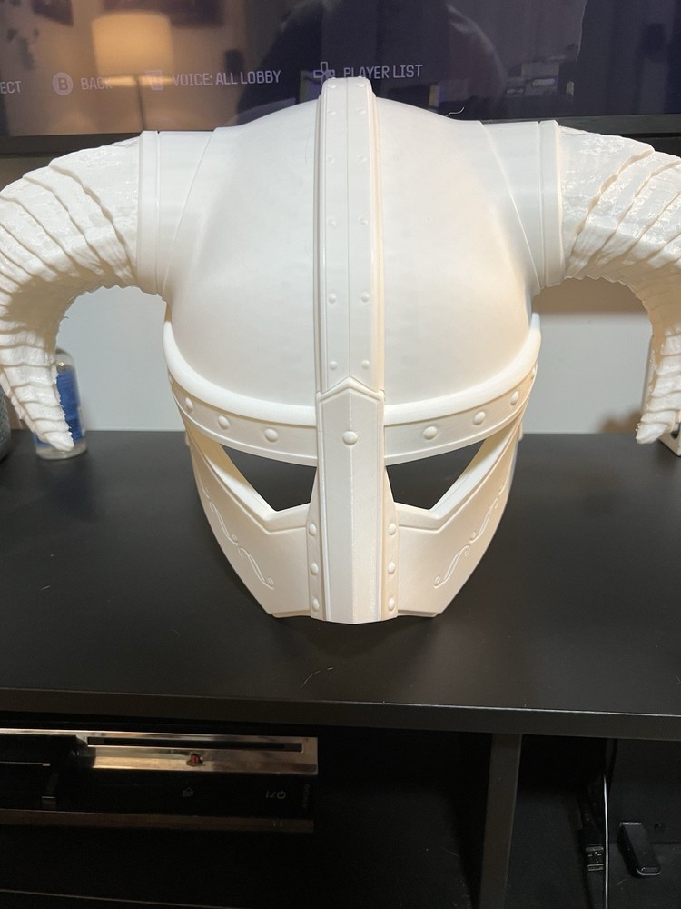 Oversized Skyrim Iron Helmet 3D Printed Replica Not Painted, Not sanded