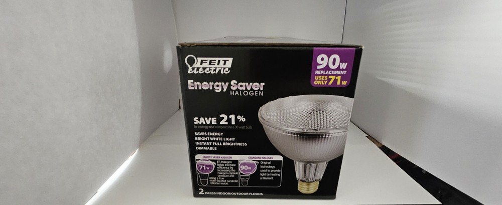 Feit electricIndoor/Outdoor PAR38 Flood Medium Base 90W Replacement Bulb, 2-pack
