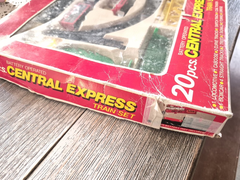 Vintage Moonbo Central Express Train Set - 20pc COMPLETE - Tested & Working!