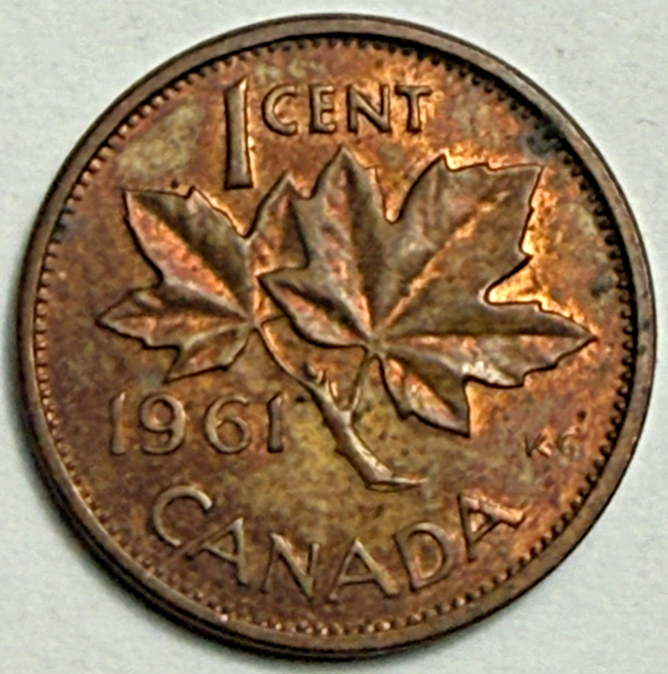 1961 Canada 1 Cent One penny