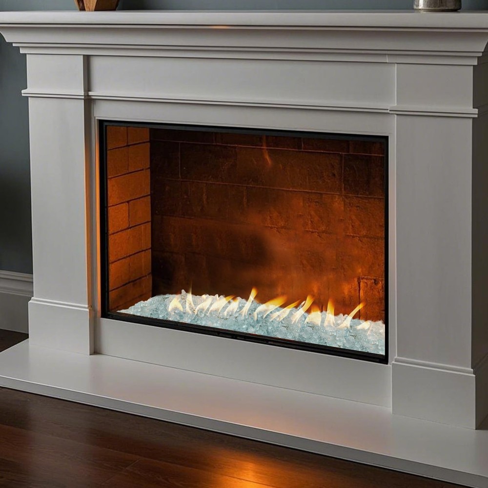 Skyflame High Luster 10-Pound Regular Fire Glass for Fire Pit Fireplace Garde...