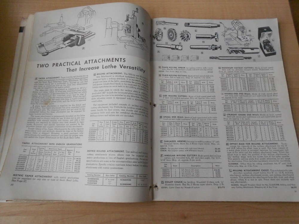 1963 South Bend Precision Machine Tools Catalog 6301 Original Information