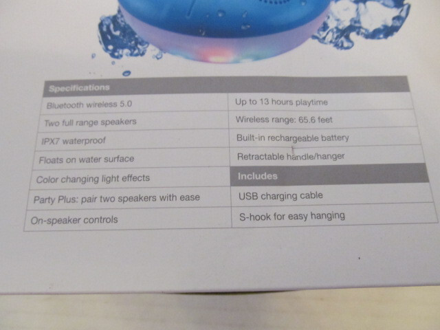 iLive Waterproof Floating Bluetooth Speaker ISBW322BU Blue
