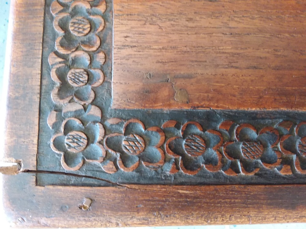 Vintage Carved Cedar Chest Trunk