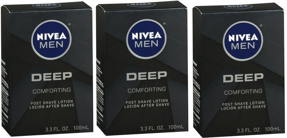 Nivea Men Deep Comforting Post Shave Lotion 3.3oz(3 Pack)
