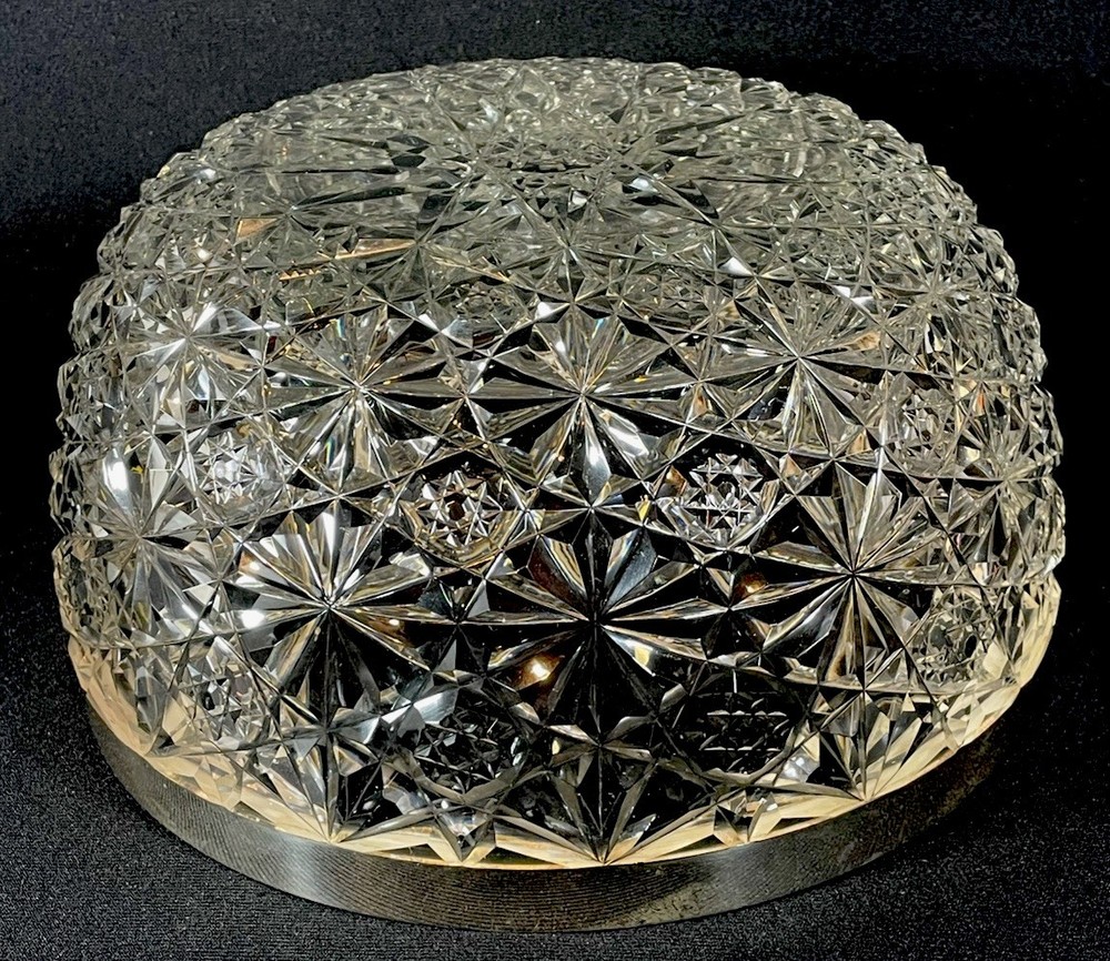 An 19thC Silver Mounted Cut Glass Centrepiece Bowl Hallmarked