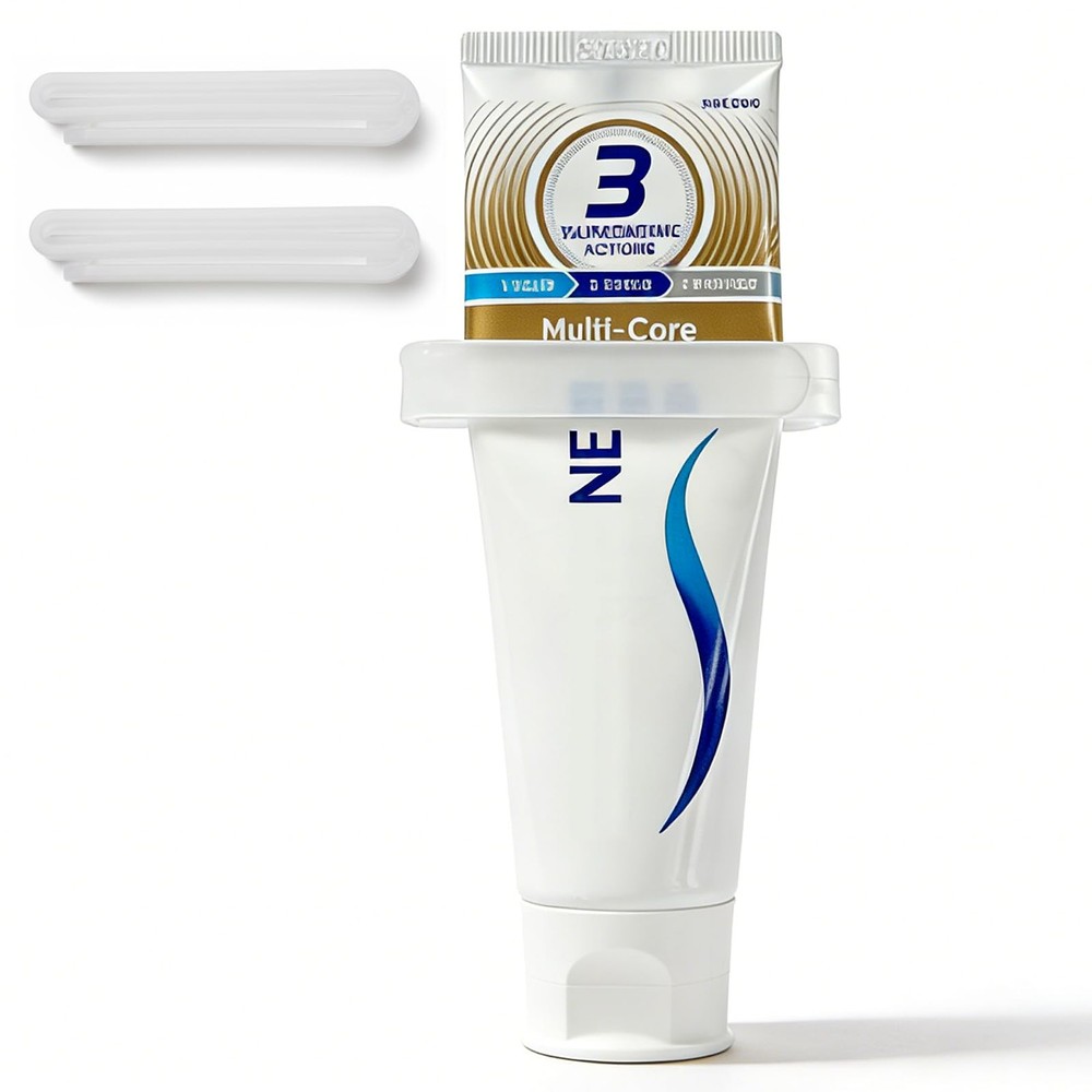 2-Pack Toothpaste Tube Squeezer by JM.JEEMI - Easy Squeeze Clear-2 Pack