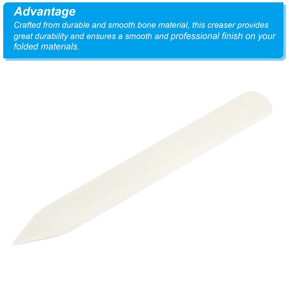 6" Bone Folder Creaser 4pcs Paper Creaser Straight Scoring Folding Tool, White-1