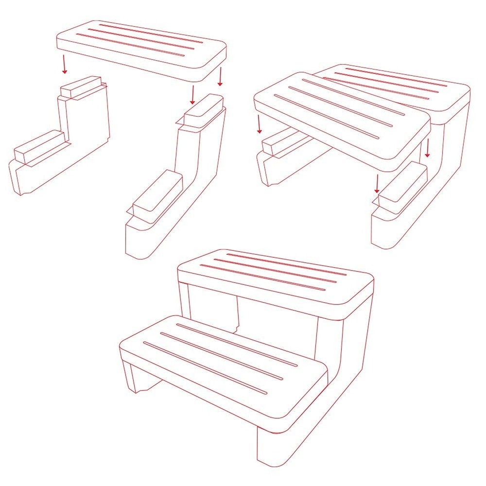 Spa Ease Classic Hot Tub Step Grey