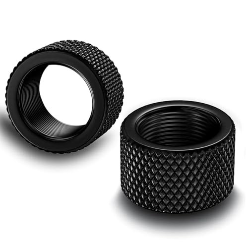 1 or 2 Pack Thread Protector 5/8X24 Steel Thread Adapters (Black)