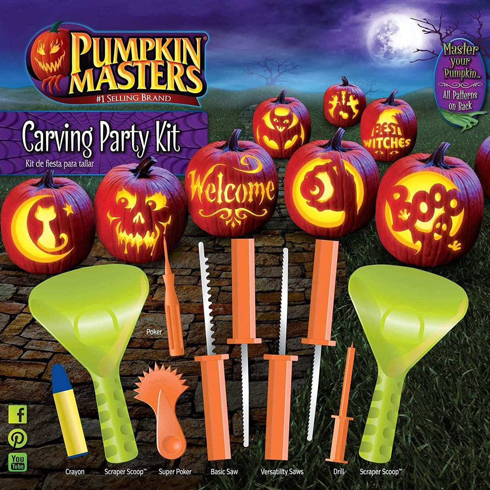 Halloween Pumpkin Party Carving Kit - 12 Patterns
