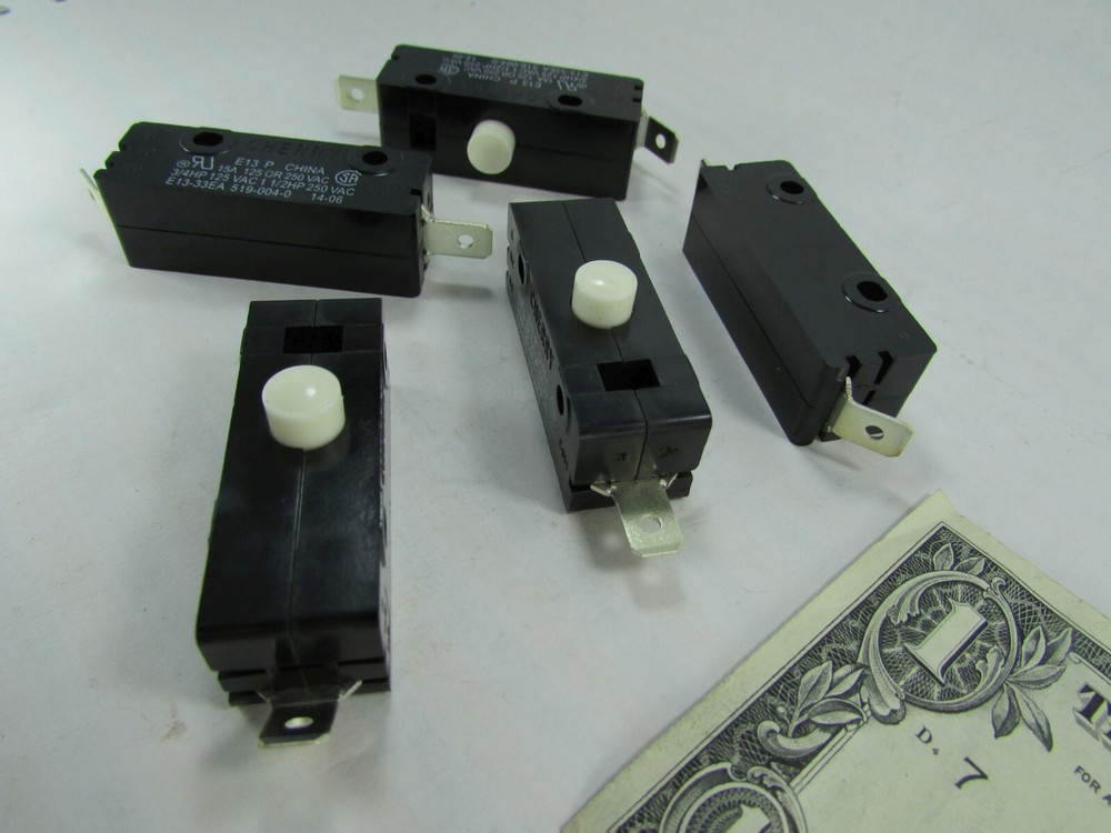 5 Cherry E13 15A Normally Open Snap Push Button Limit MicroSwitch 125VAC/250VAC