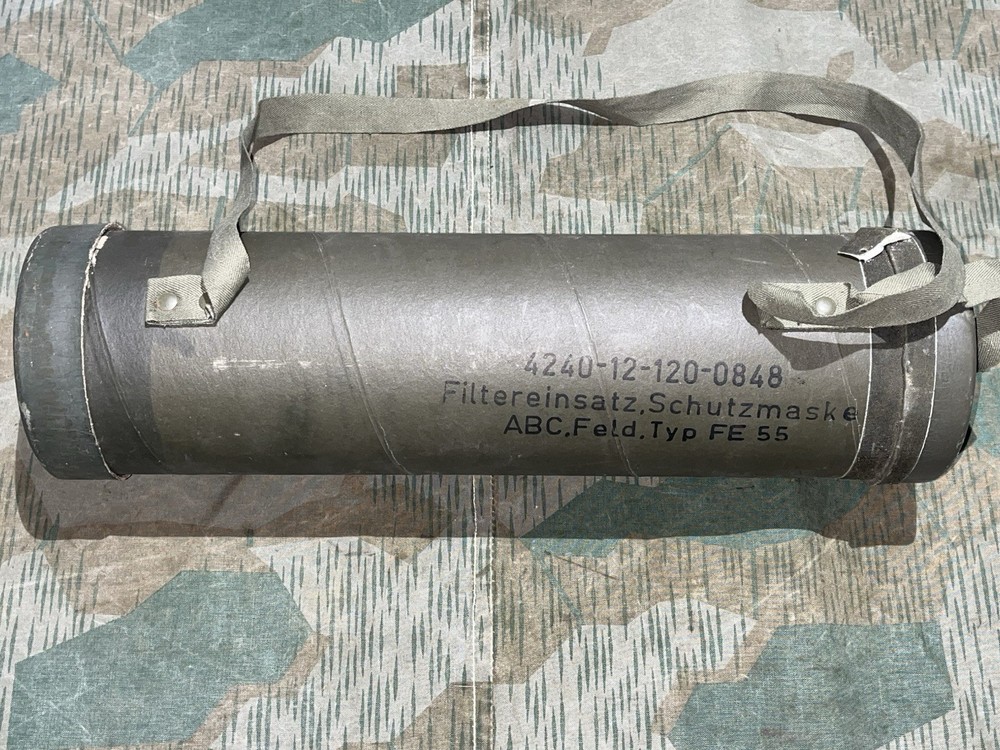 Post WW2 German Gas Mask Filter Holder Storage Roll Empty