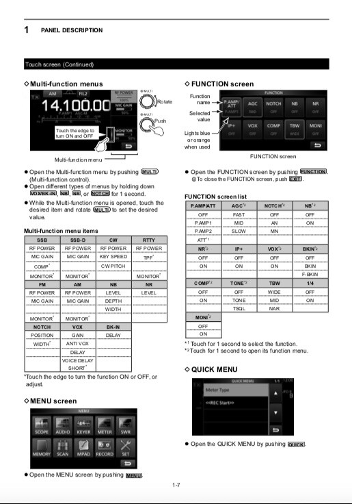 Icom IC7300 Transceiver OWNER'S FULL MANUAL