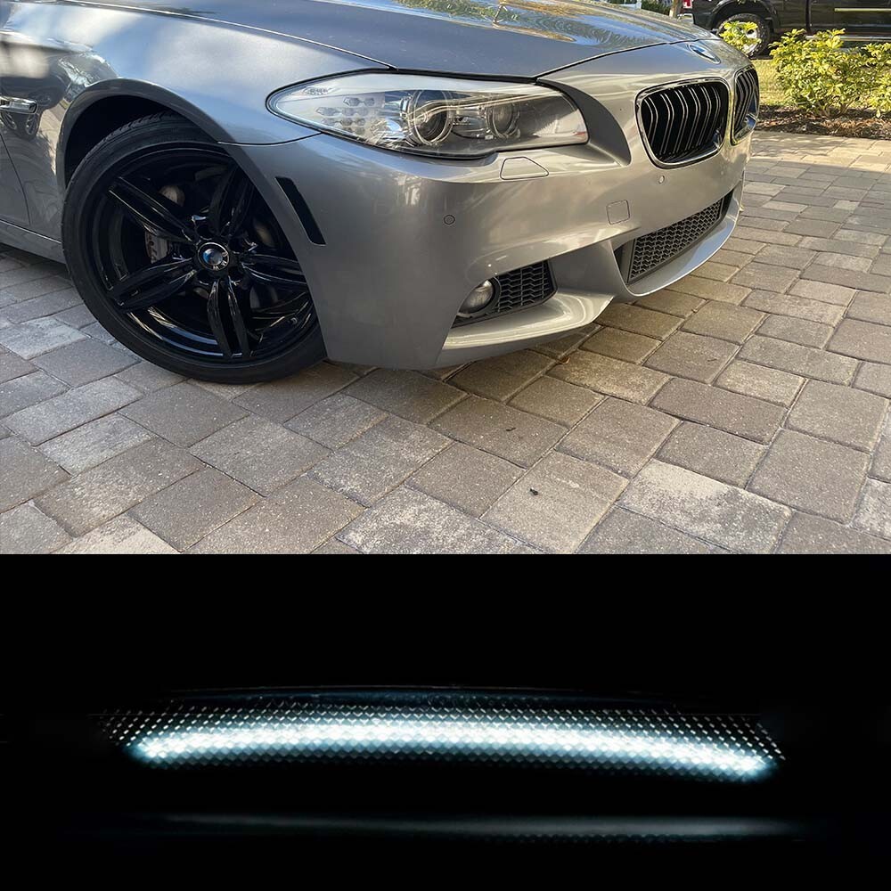 White LED Front Bumper Side Marker Reflectors For BMW F10 528i 535i 550i 11-16