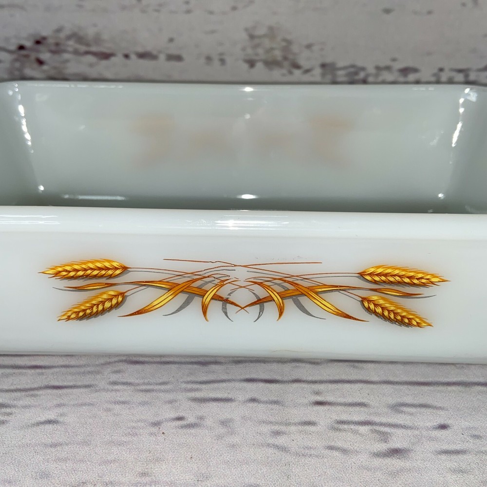 Anchor Hocking Fire-King Wheat 1 QT Baking Pan