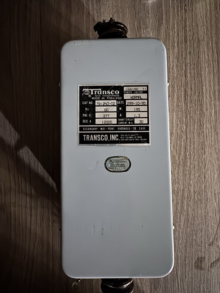 E66150 TRANSCO NEON SIGN TRANSFORMER