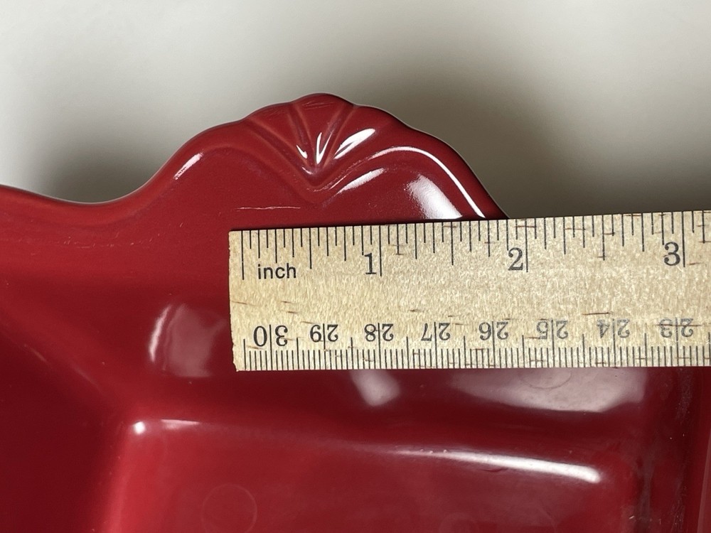 Princess House Pavillion Berry Red 12” Rectangular Baker