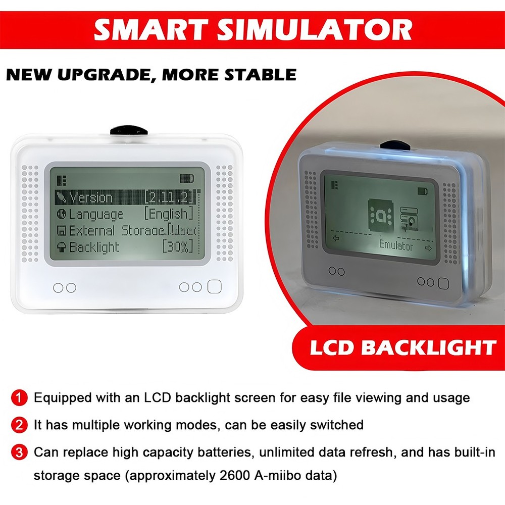 Amiibo NFC Tag Emulator Bluetooth-Compatible Emulator for Nintendo Switch 1 & 2