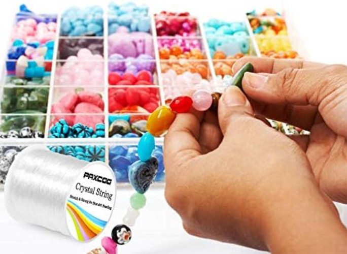 120m Stretchy 0.8mm Crystal Clear Elastic String for Beading & Jewelry Projects