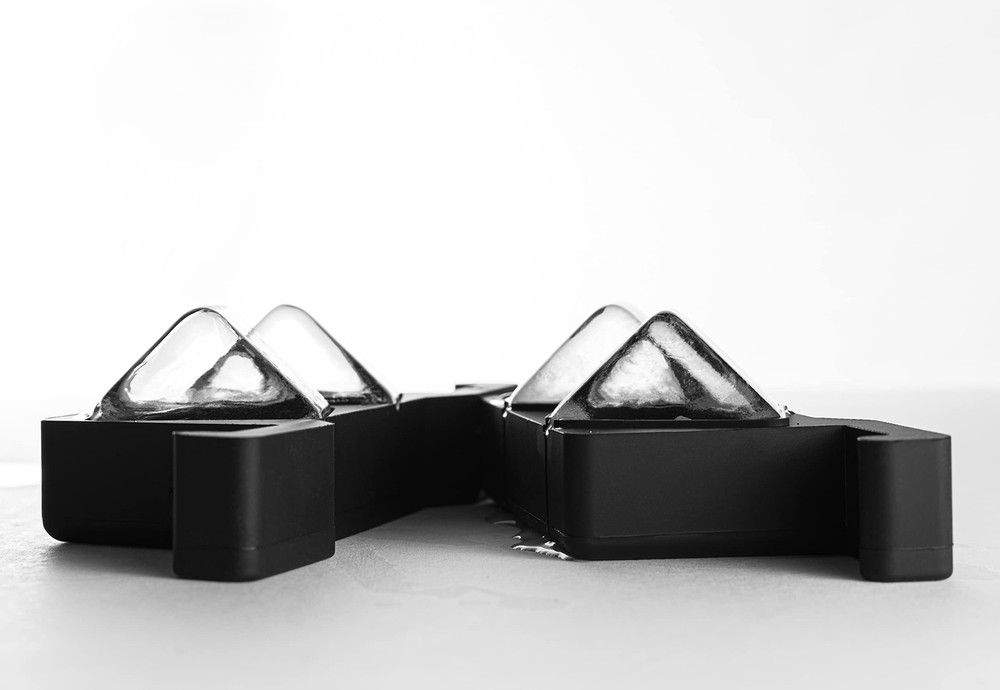 Clear Ice Maker Set – Crystal Ball & Cube 4 Cavity - Cube, Black