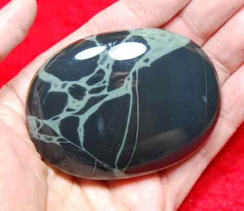 Spider Obsidian Soap-Shaped Palm Stone #1