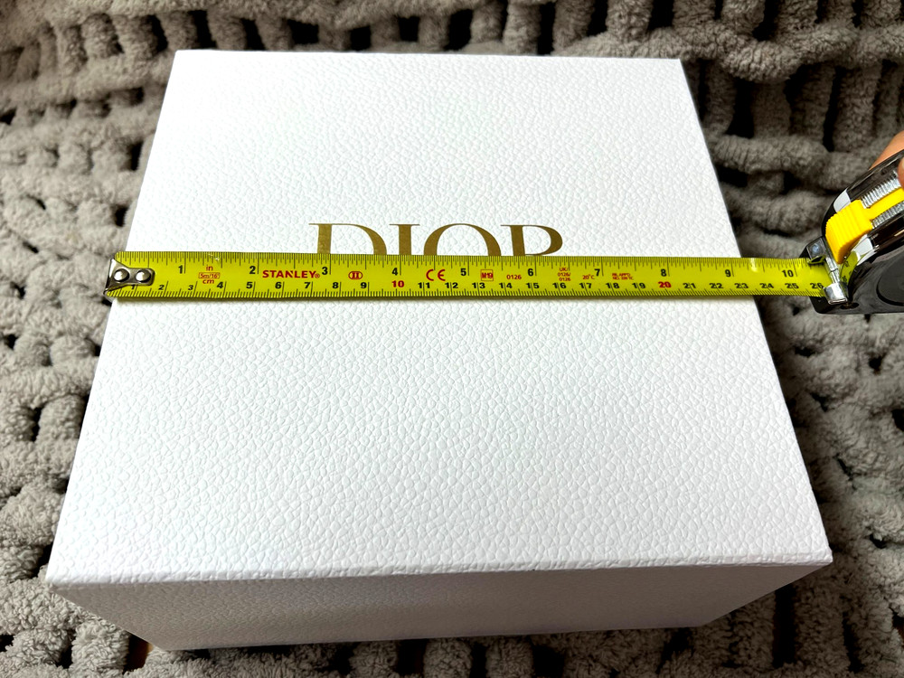 Authentic CHRISTIAN DIOR Empty White Textured Empty Gift Box 9”x9”x4.5”
