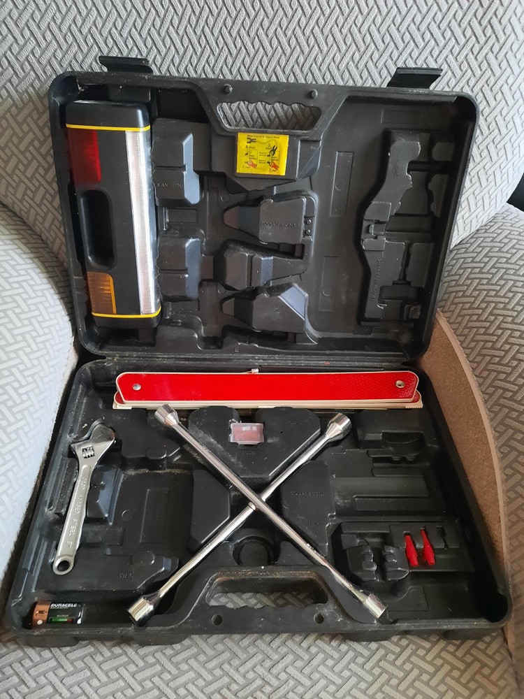 Vintage Auto Emergency Tool Set. Roadside Care. Hardshell Case