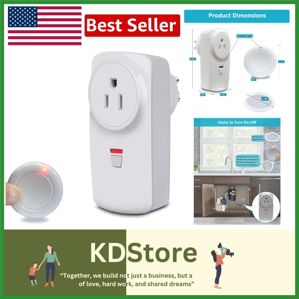 Remote Control Garbage Disposal Switch - Wireless, No Wiring Needed, Easy Setup