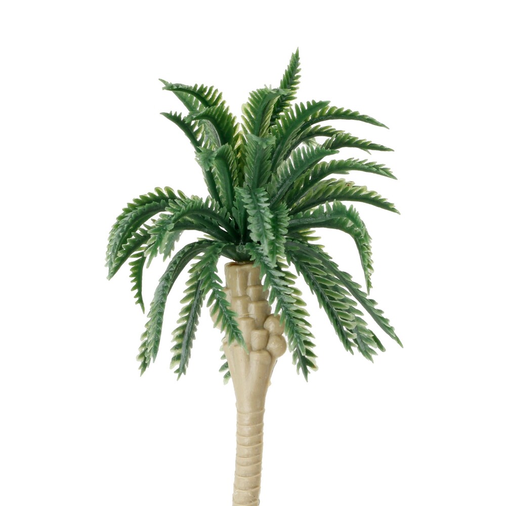 15Pcs Multi Size Plastic Coconut Palm Model Trees Train Railroad Diorama Scenery