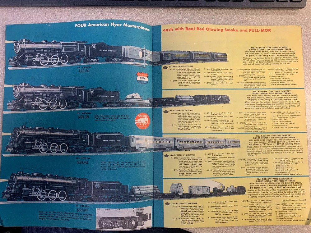 Vintage 1954 Gilbert American Flyer Trains Erector Catalog