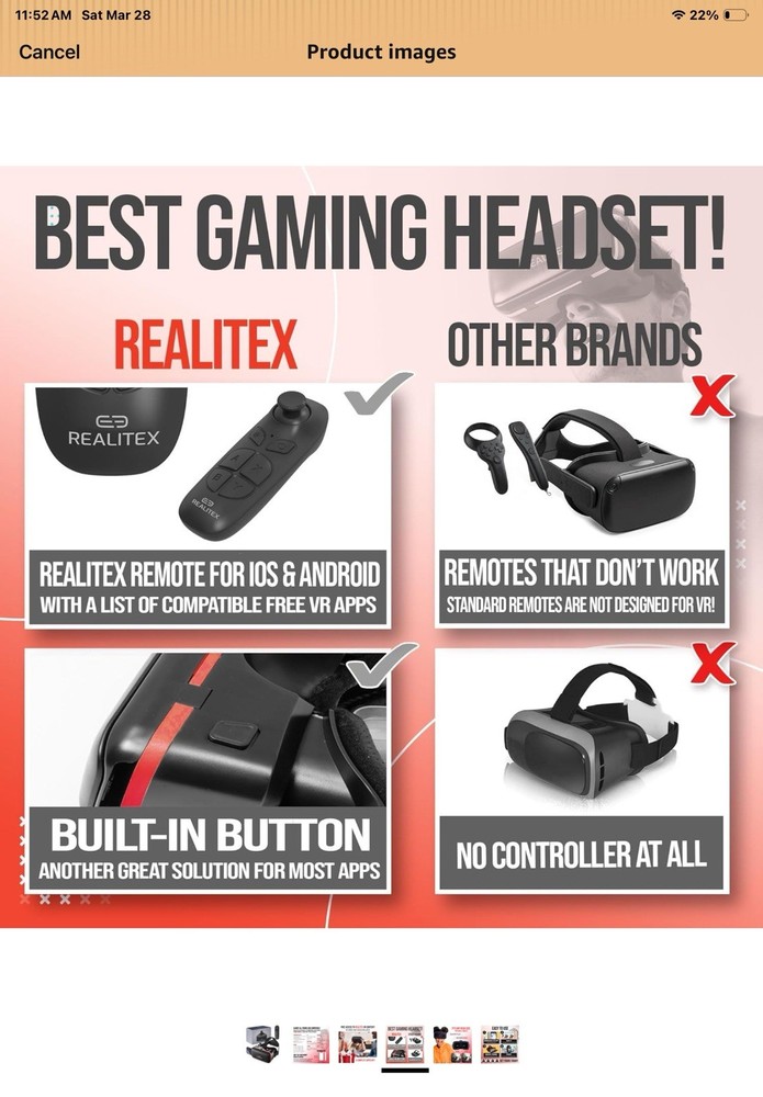 3D VR Headset for Kids + Android Remote - for iPhone & Android Phones | with 3D