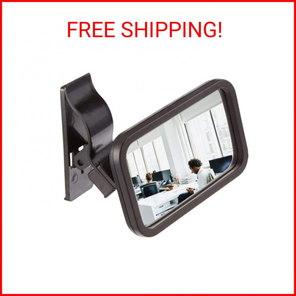 Clip-On Rear View Mirror for PC Monitors or Anywhere by Modtek (1 pack)